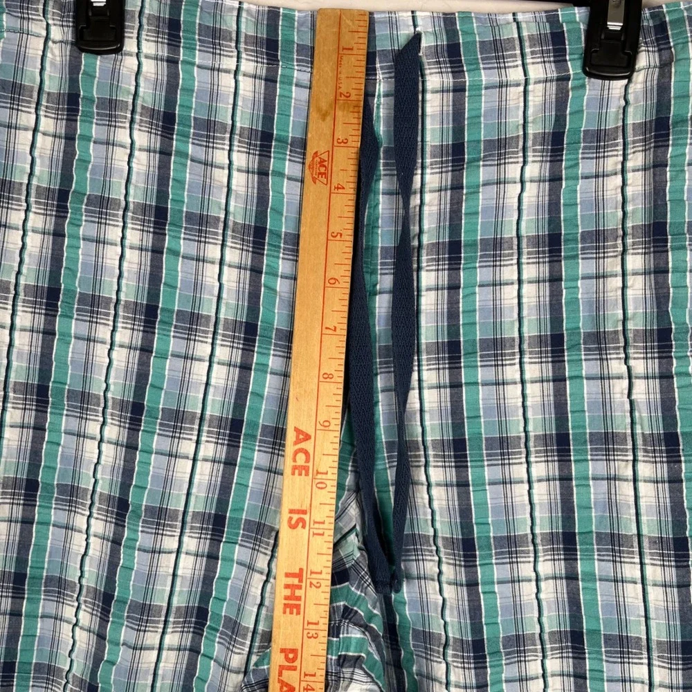 Real‎ Comfort by Chadwick's Plaid Cotton Pajama Pants Women 18W Blue Green White